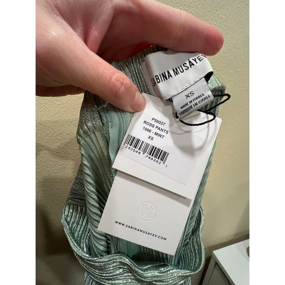 NEW Size XS Sabina Musayev Ross Pants in Mint REVOLVE MSRP $213 - Picture 9 of 9